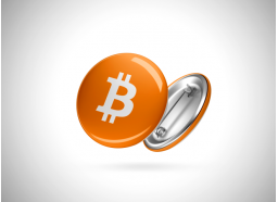 Pin Logo Bitcoin Naranja