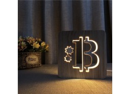 Luz de madera Bitcoin