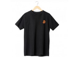 Camiseta negra B naranja